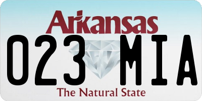 AR license plate 023MIA