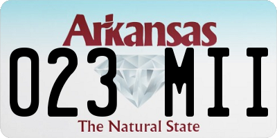 AR license plate 023MII