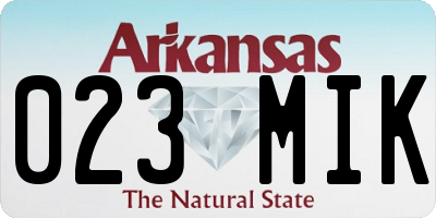 AR license plate 023MIK