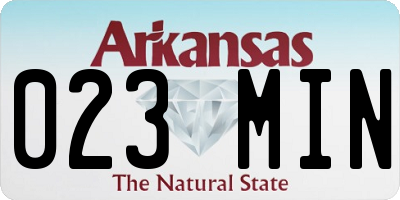 AR license plate 023MIN