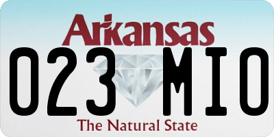 AR license plate 023MIO