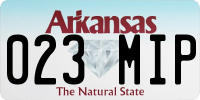 AR license plate 023MIP