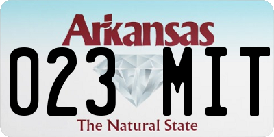 AR license plate 023MIT