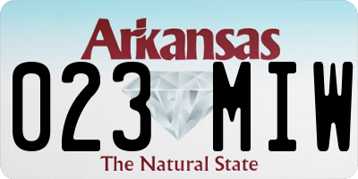 AR license plate 023MIW