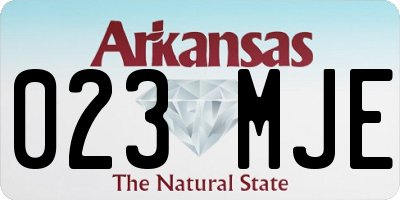 AR license plate 023MJE
