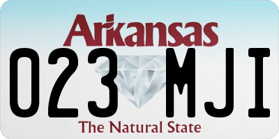 AR license plate 023MJI