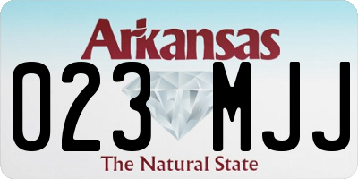 AR license plate 023MJJ