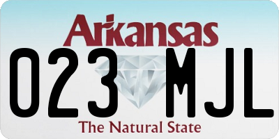 AR license plate 023MJL