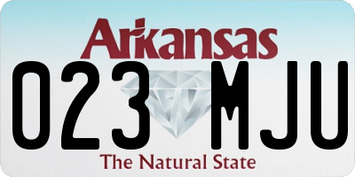 AR license plate 023MJU