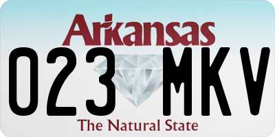 AR license plate 023MKV