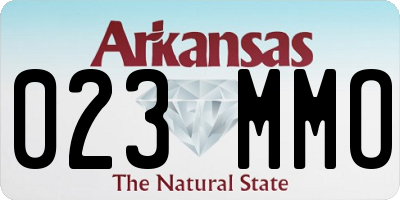AR license plate 023MMO