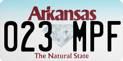 AR license plate 023MPF