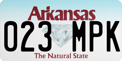 AR license plate 023MPK