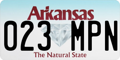AR license plate 023MPN