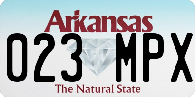 AR license plate 023MPX