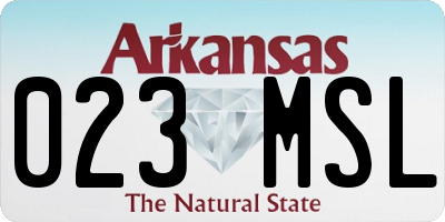 AR license plate 023MSL