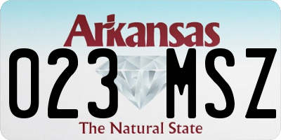 AR license plate 023MSZ