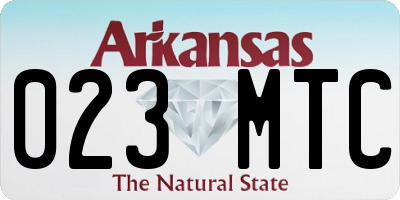 AR license plate 023MTC