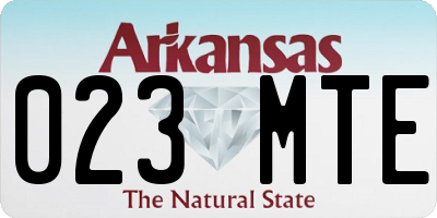 AR license plate 023MTE