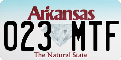 AR license plate 023MTF