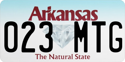 AR license plate 023MTG