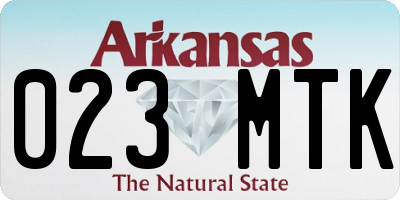 AR license plate 023MTK