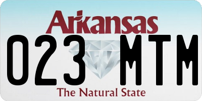 AR license plate 023MTM