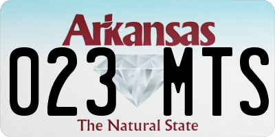 AR license plate 023MTS