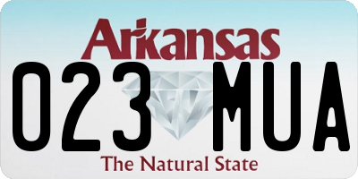 AR license plate 023MUA