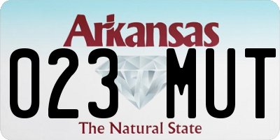 AR license plate 023MUT