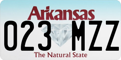 AR license plate 023MZZ