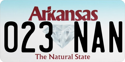 AR license plate 023NAN