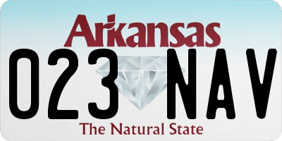 AR license plate 023NAV