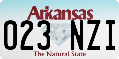 AR license plate 023NZI