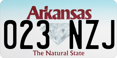AR license plate 023NZJ