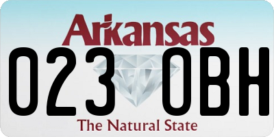 AR license plate 023OBH