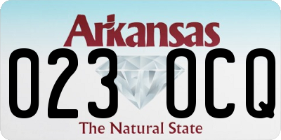 AR license plate 023OCQ