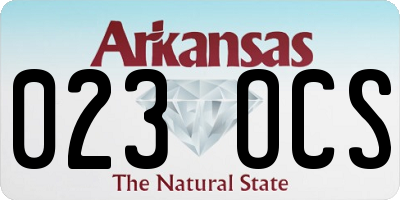 AR license plate 023OCS