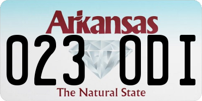 AR license plate 023ODI