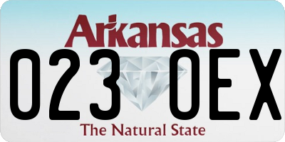 AR license plate 023OEX