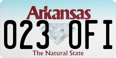AR license plate 023OFI