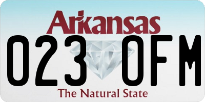 AR license plate 023OFM