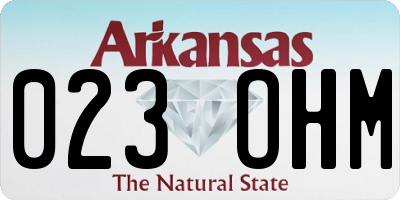 AR license plate 023OHM