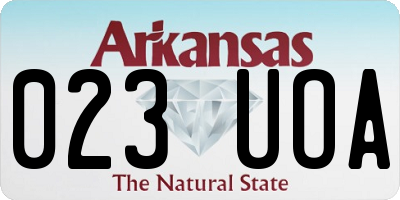 AR license plate 023UOA