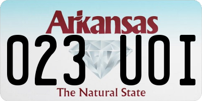 AR license plate 023UOI