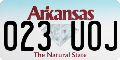 AR license plate 023UOJ