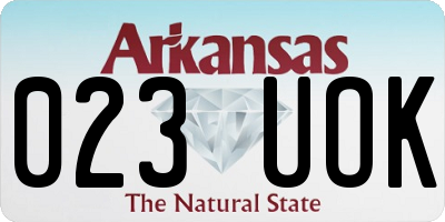 AR license plate 023UOK