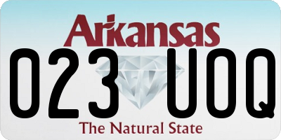 AR license plate 023UOQ