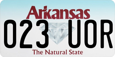 AR license plate 023UOR
