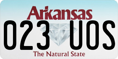 AR license plate 023UOS